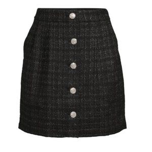 KARL LAGERFELD PARIS Metallic Tweed Mini Skirt, Size 12